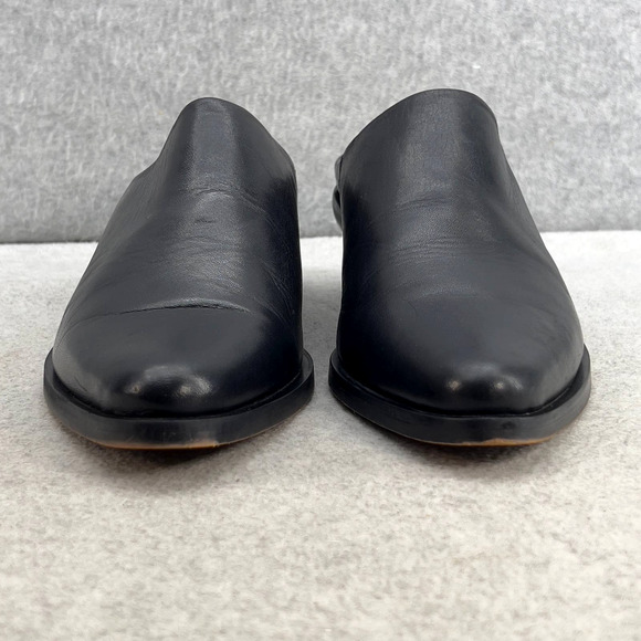 Urban Outfitters Leather Slip On Clog Mules - Black -Women Size 9 - Picture 4 of 10